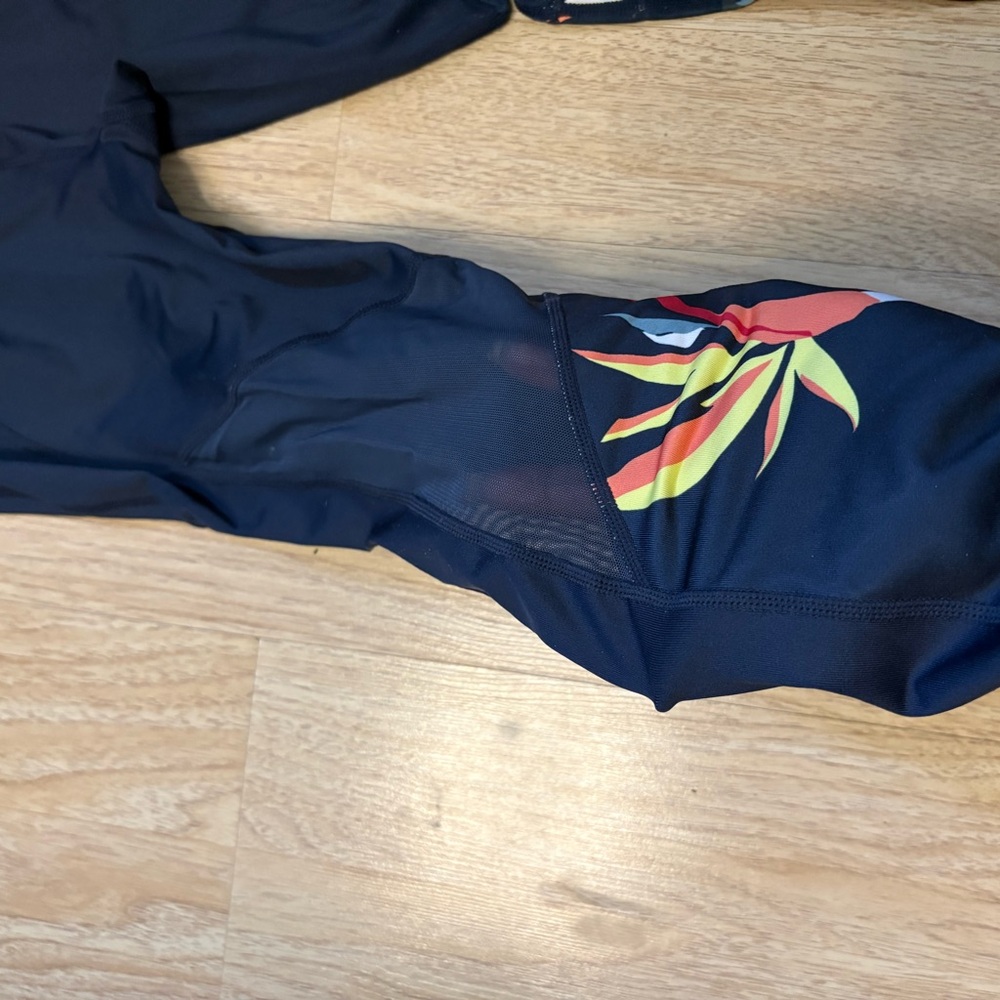 JoyLab Navy Floral Women's Swim Leggings - Picture 5 of 7